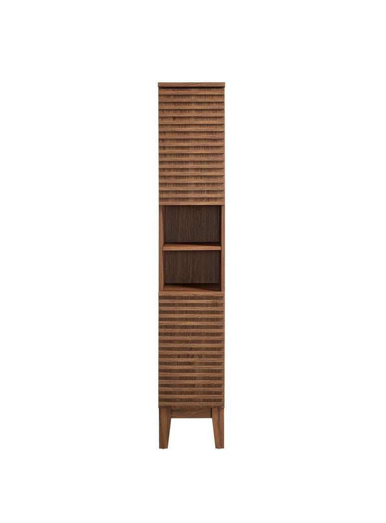 Chateau Narrow  Bathroom Storage Cabinet,walnut