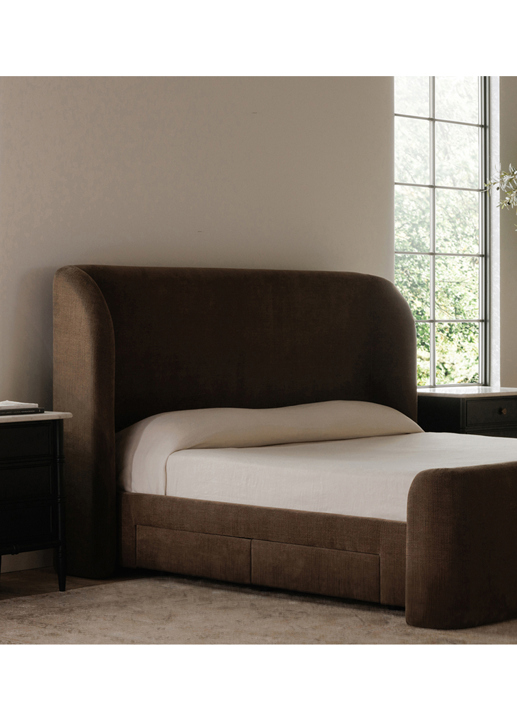 Lyra King Bed,brown