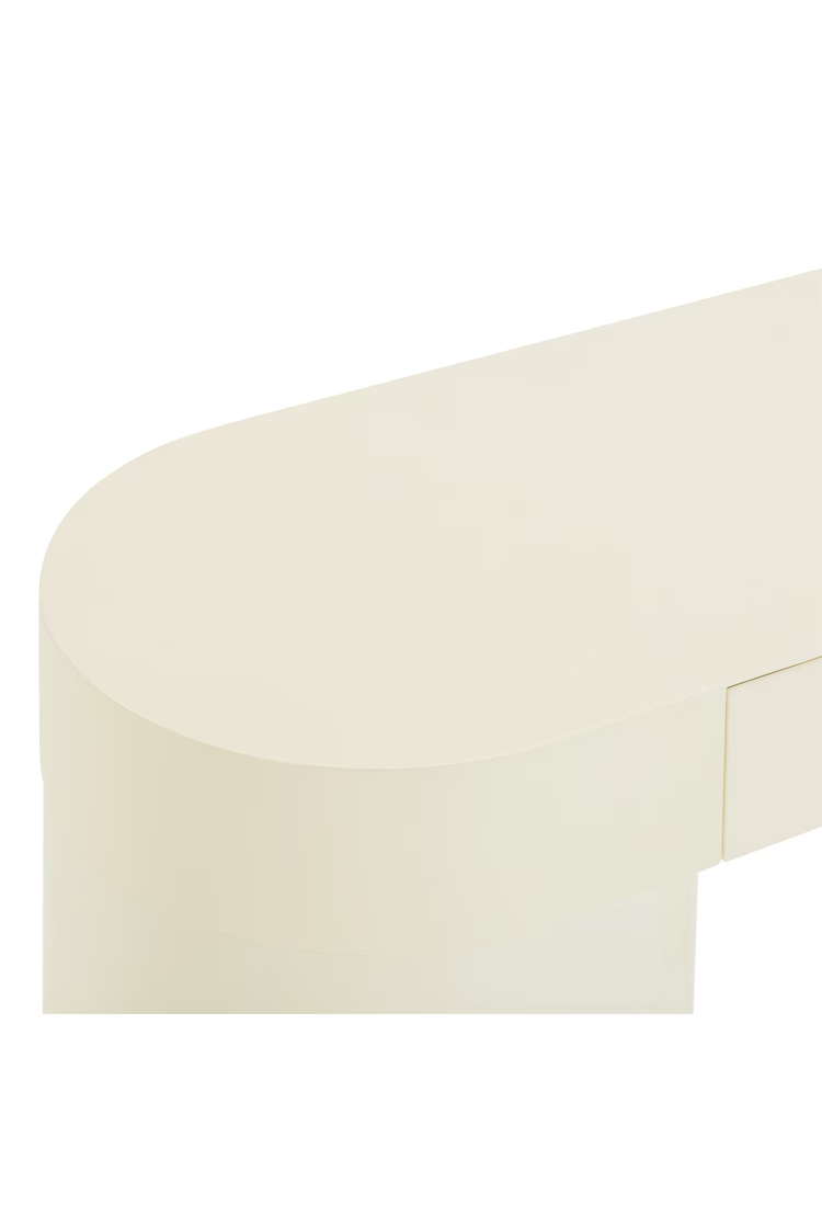 Nymera High Gloss Console Table ,Cream