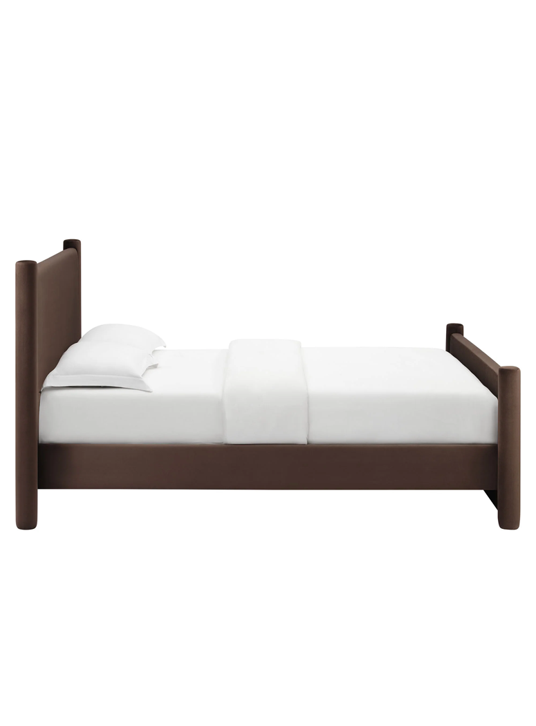 Mariselle King Plaform Bed,Chocolate Brown