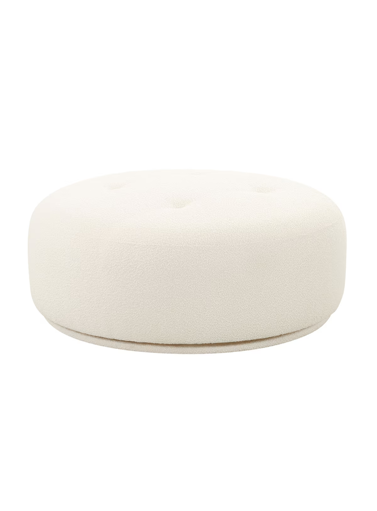 Lunaris Swivel Ottoman,Cream