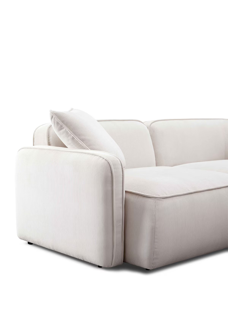 Syntara Velvet Loveseat,White Sand