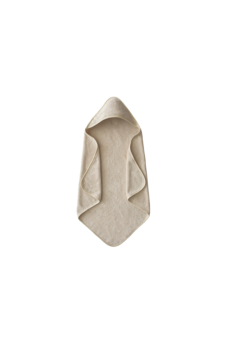 Mushie Organic Cotton Baby Hooded Towel,Fog