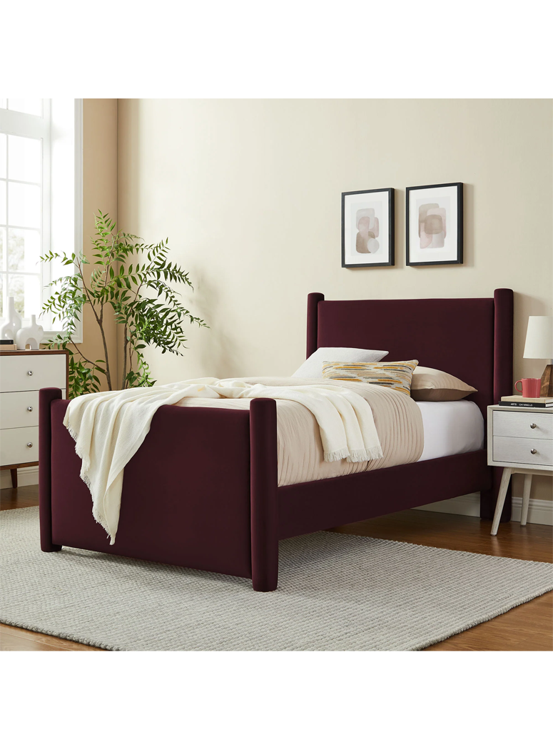 Mariselle Twin Plaform Bed,Mulberry