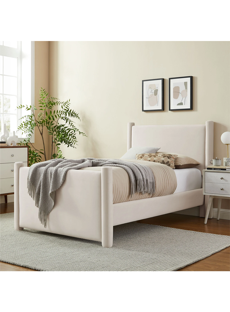 Mariselle Twin Plaform Bed,Alabaster