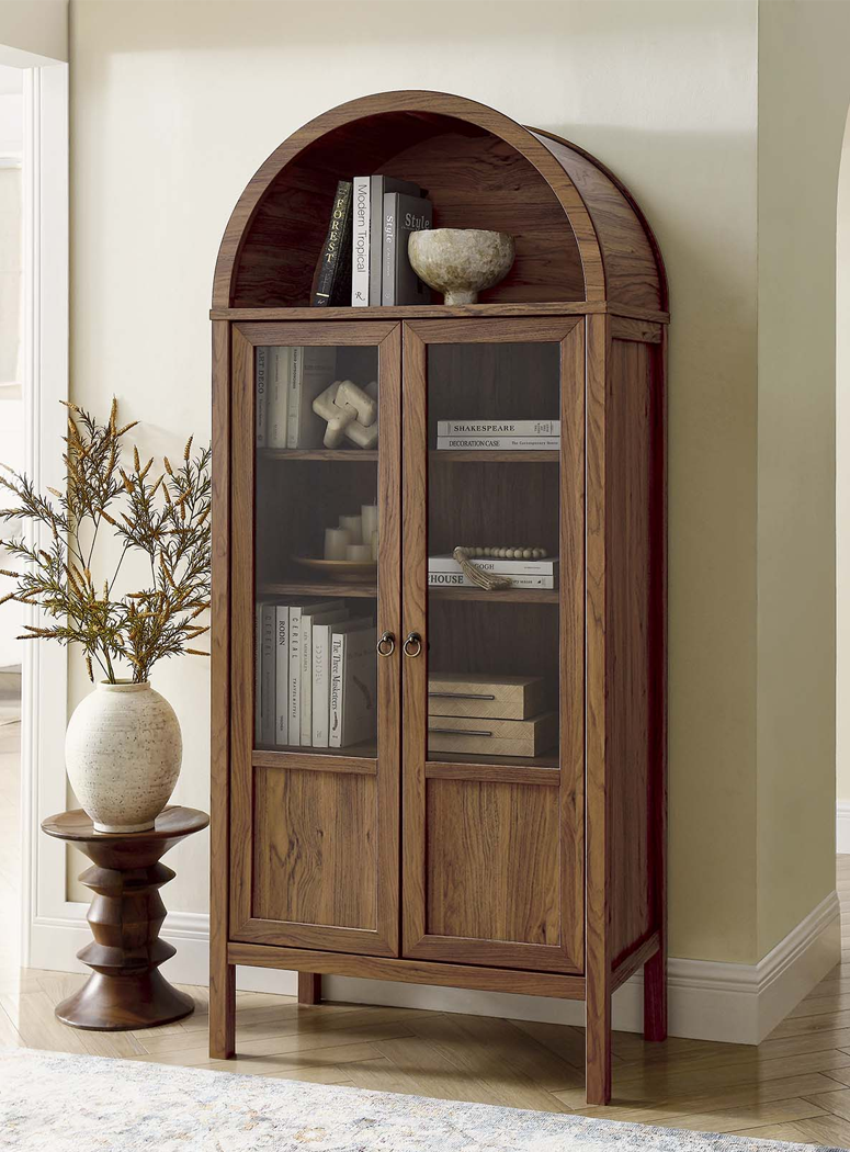 Calista Storage Display Cabinet,walnut