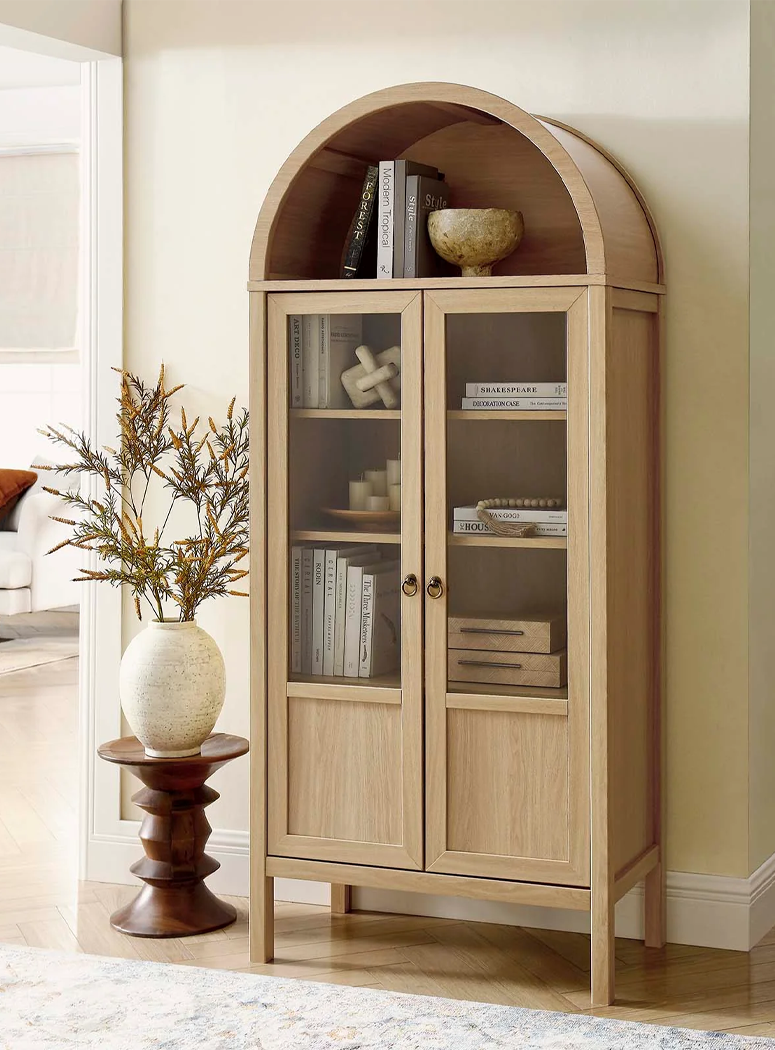 Calista Storage Display Cabinet,oak