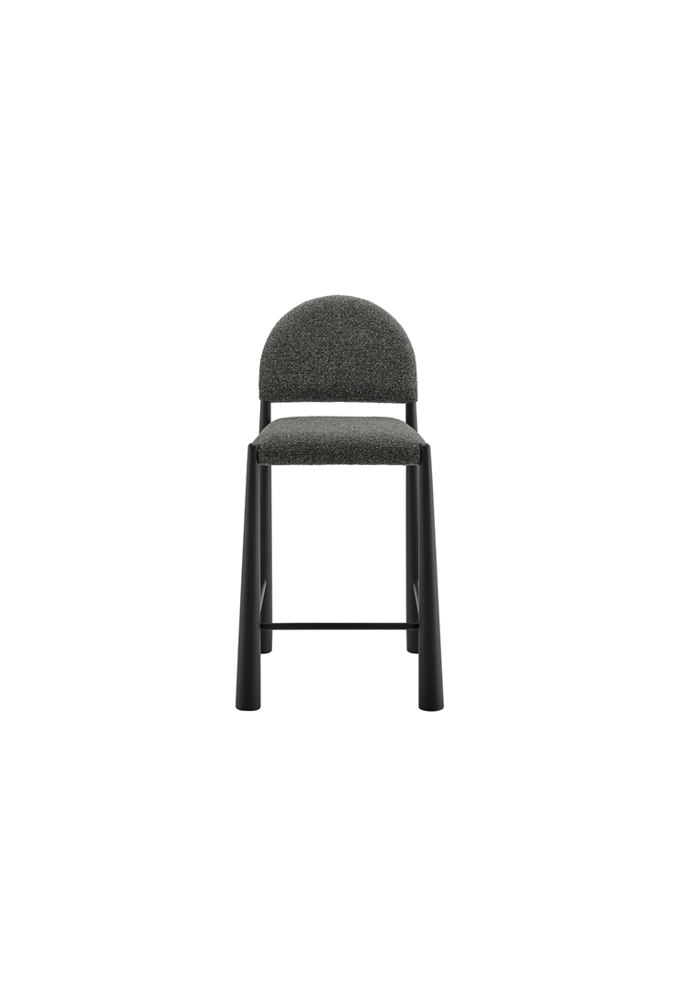 Alura Fabric Counter Stool,Black Anthracite