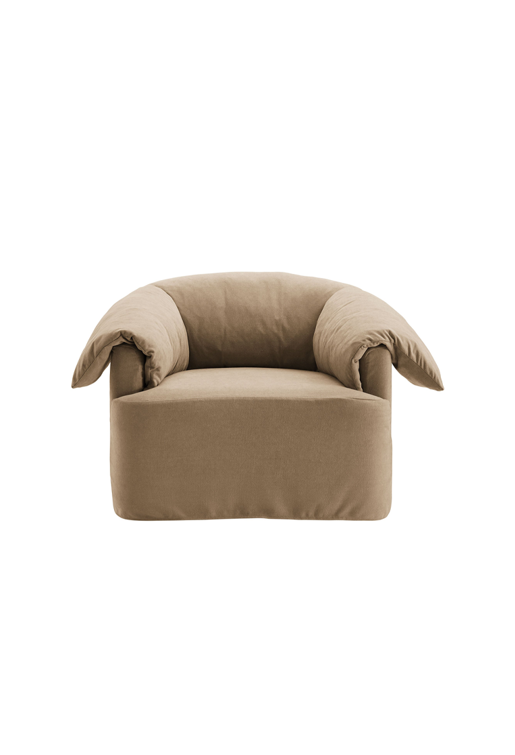 Euphoria Fabric Armchair,Almond