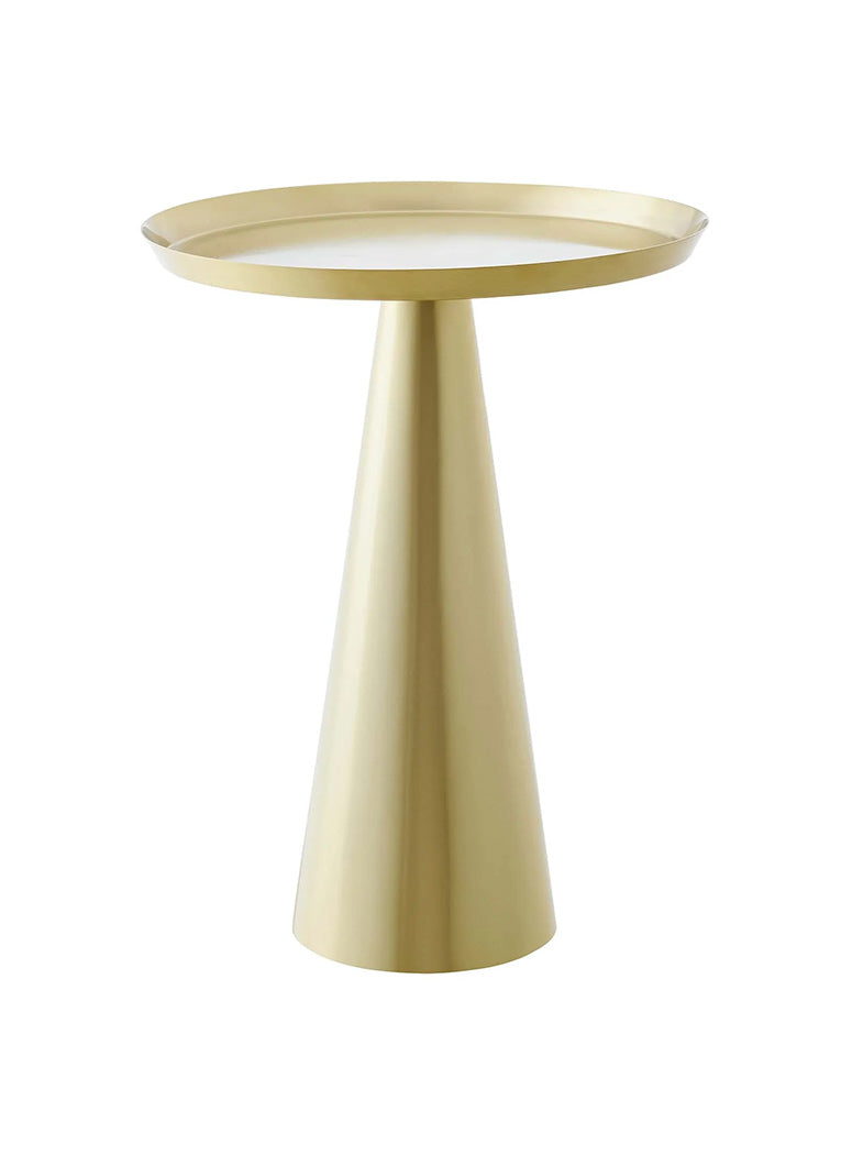 Aerin Round Side Table,brass