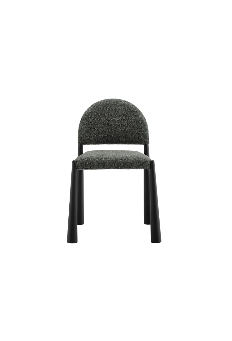 Alura Fabric Dining Side Chair,Black Anthracite