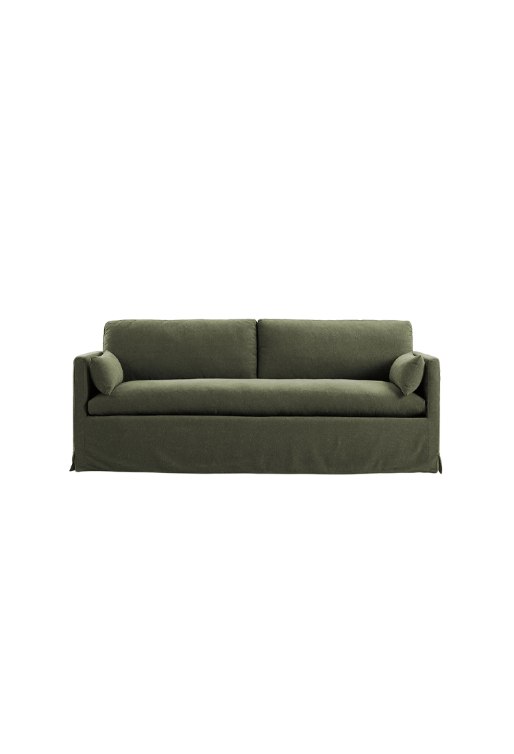 Leisure 85" Fabric Sofa,Sage