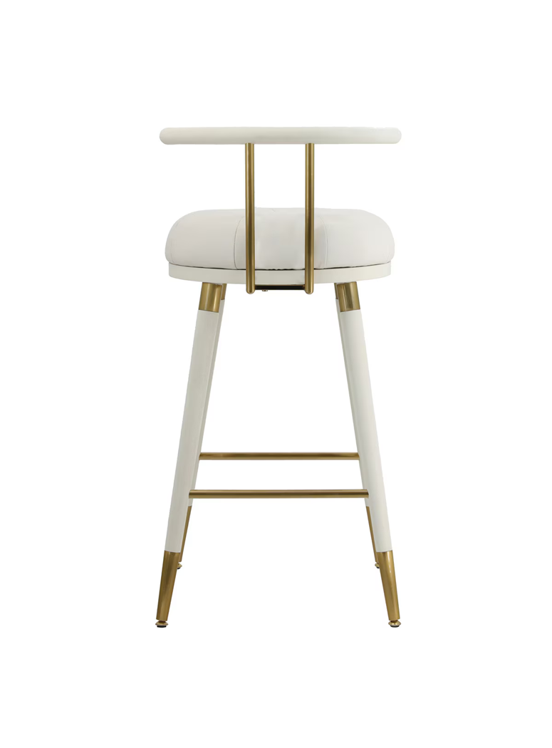 Tinker Leather Counter Stool,white