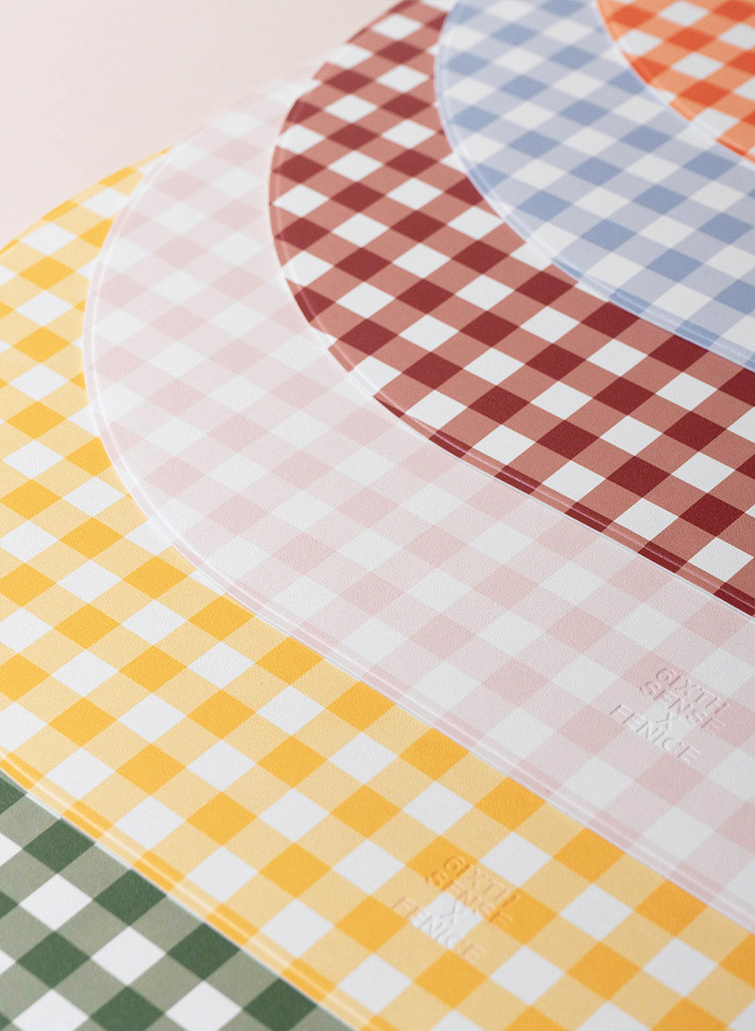 Fenice Gingham Placemat, Yellow