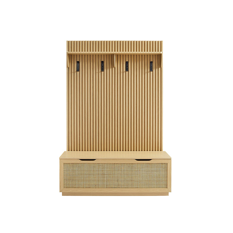 Nona Storage Bench and Coat Rack, oak