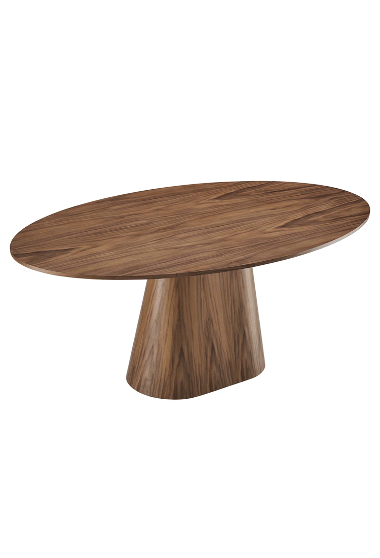 Quillon 75" Round Dining Table,Walnut