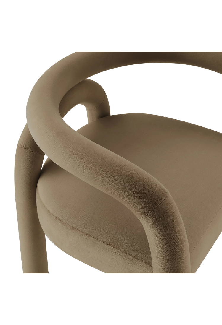 Cavara Velvet Dining Chair,Camel