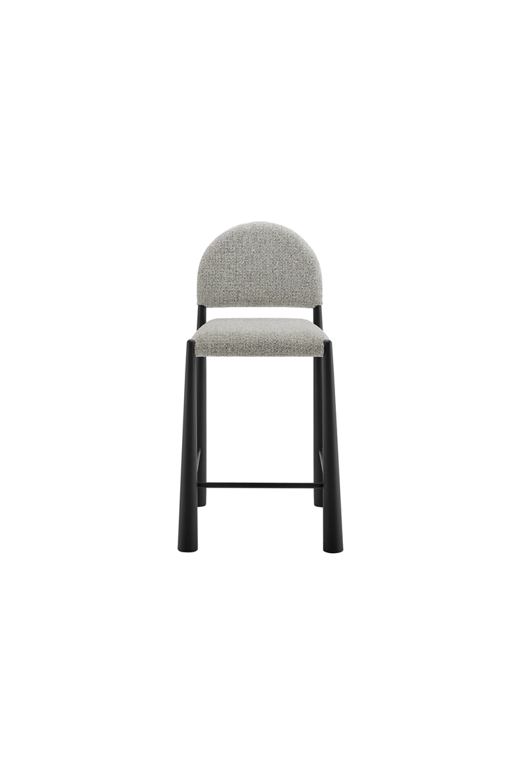 Alura Fabric Counter Stool,Black Camel