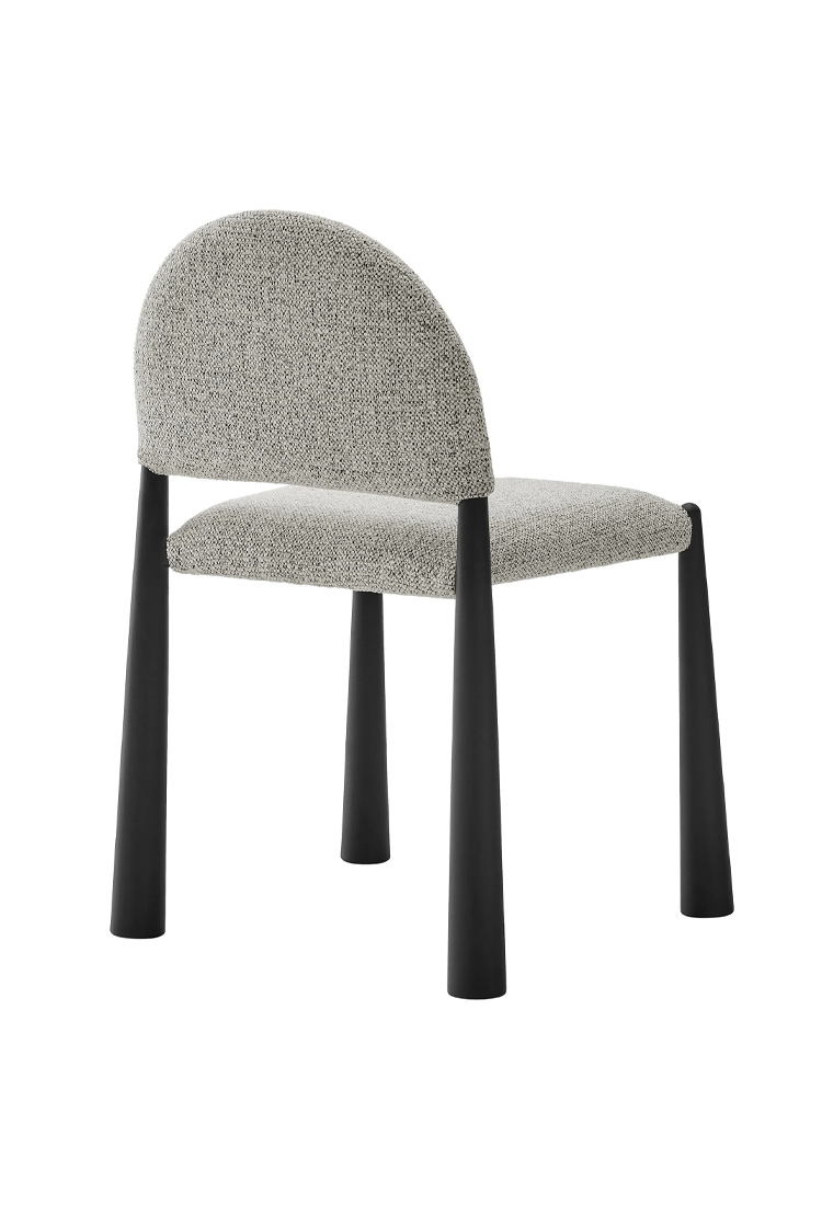 Alura Fabric Dining Side Chair,Black Camel