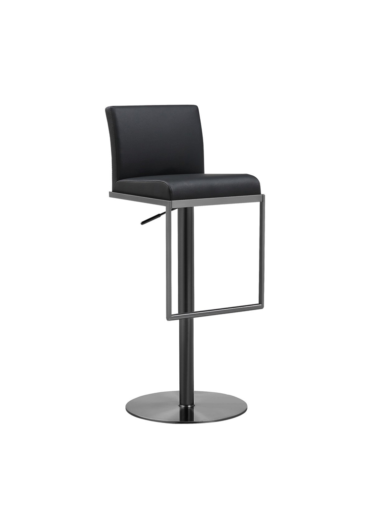 Albert BLK on BLK Vegan Leather Adjustable Stool