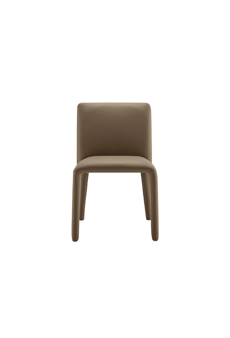 Noviara Vegan Leather Dining Chair,Mushroom Brown