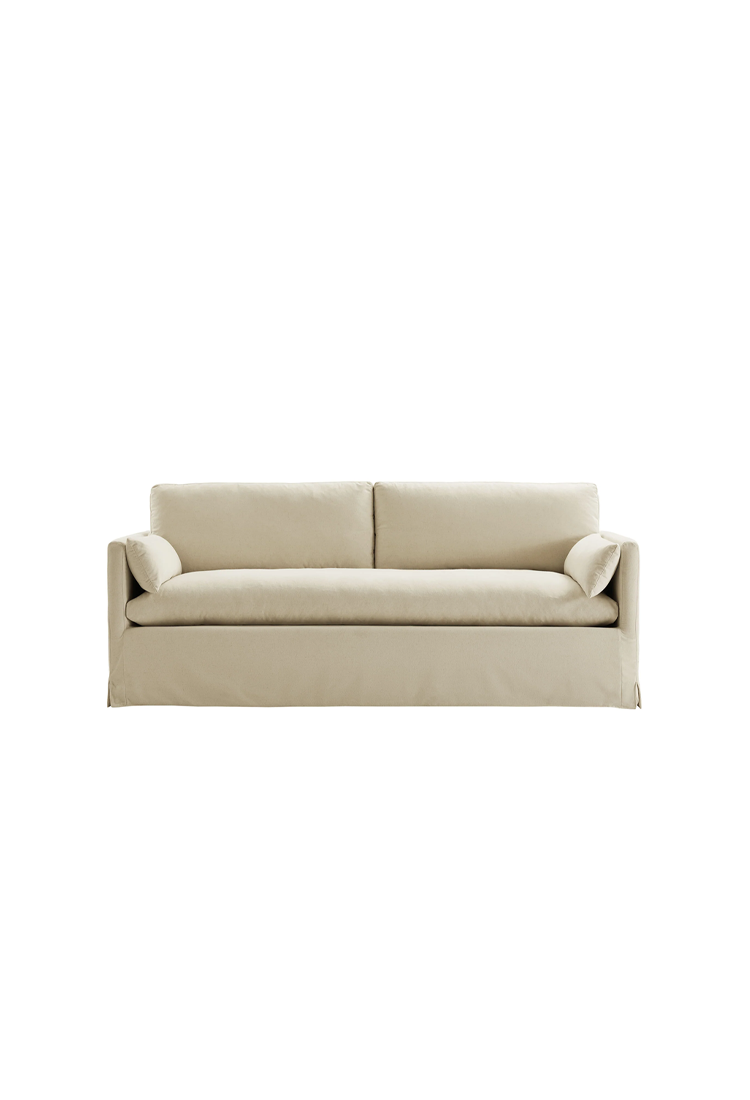 Leisure 85" Fabric Sofa,Linen