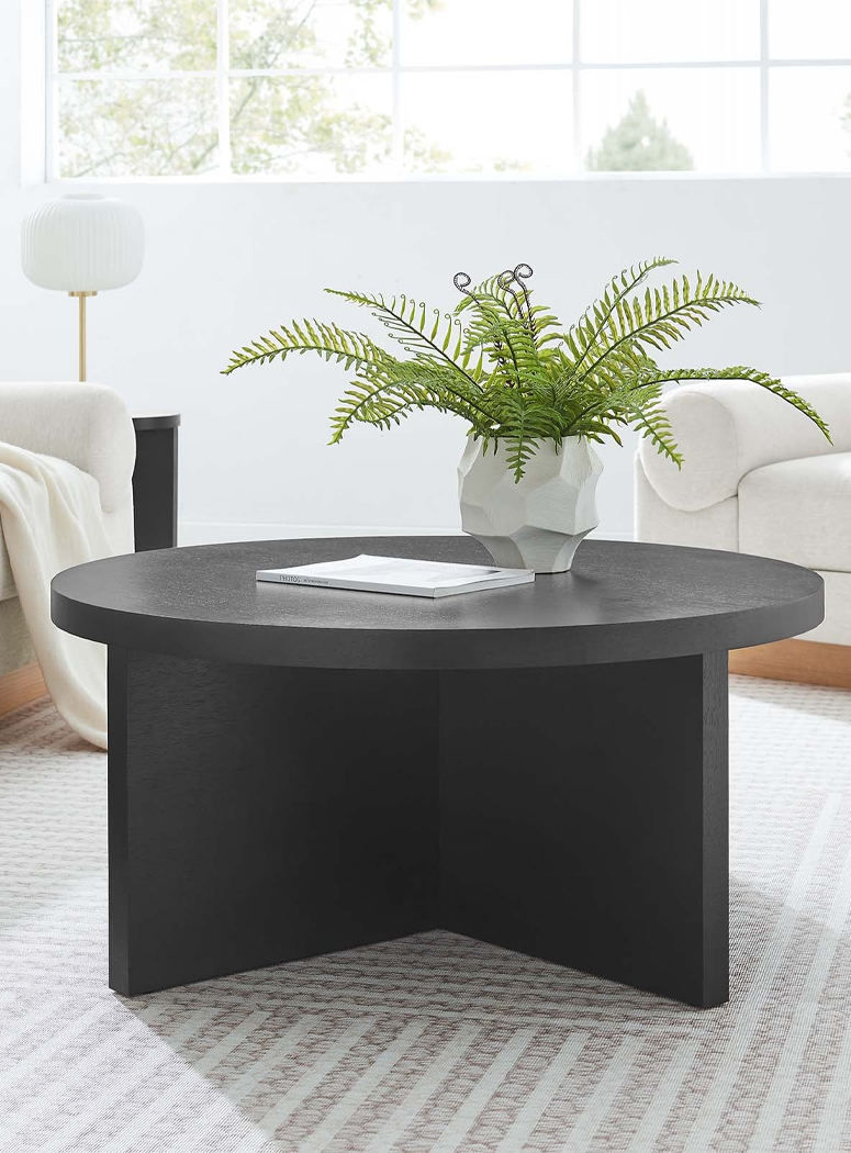 Quinlan Wood Coffee Table,black