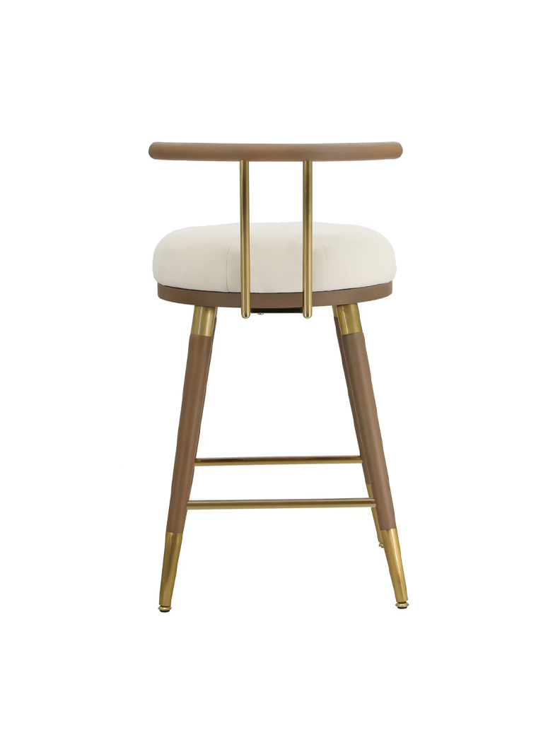 Tinker Velvet Counter stool,cream