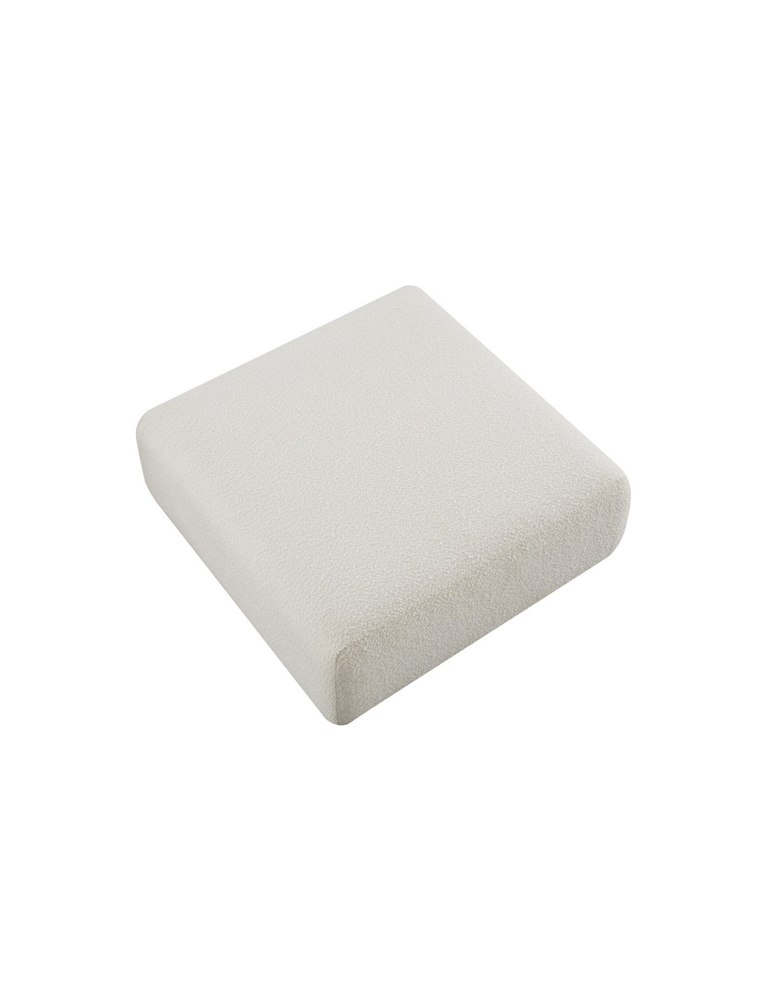 Temis Fabric Ottoman,Cream