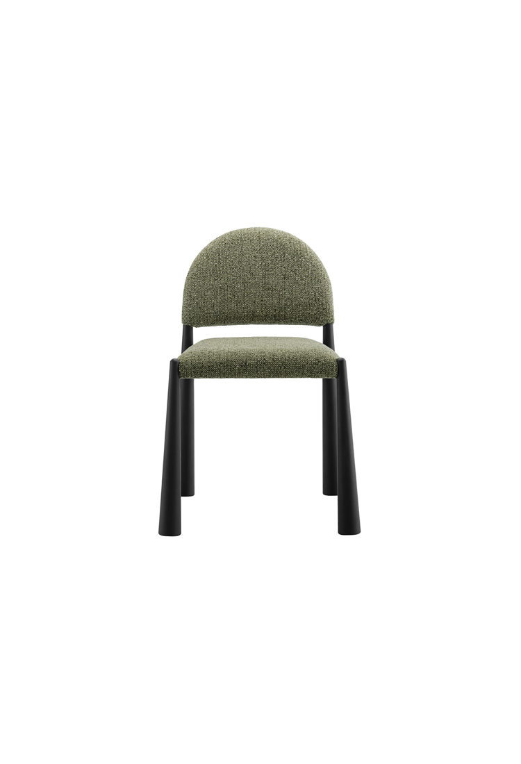 Alura Fabric Dining Side Chair,Black Leaf