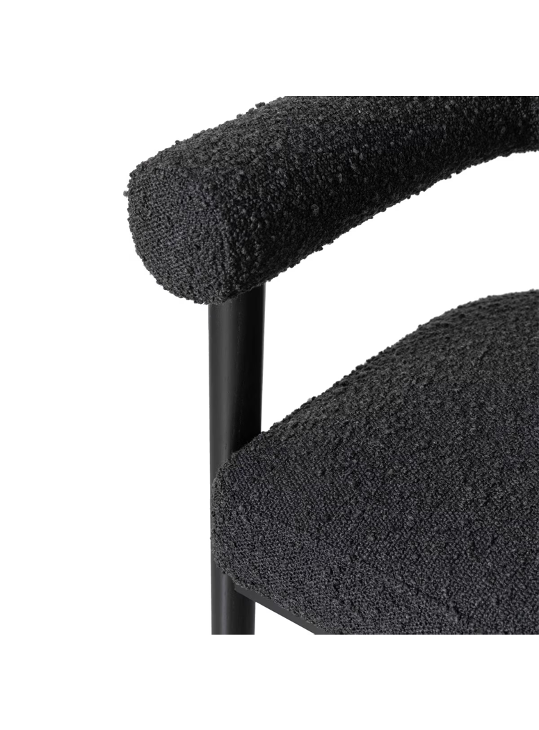 Riven Boucle Counter Stool,black