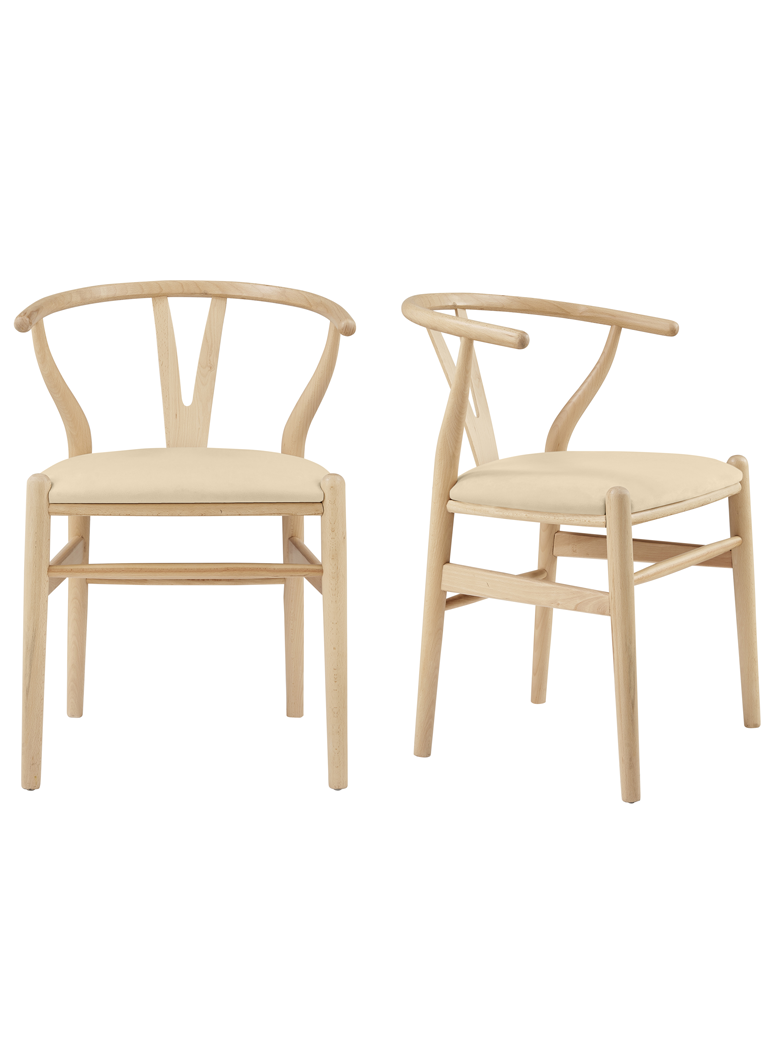 Belinda Dining Chair,ntural beige,set of 2