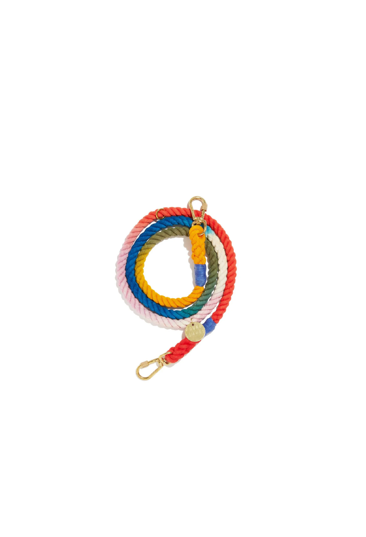 Found My Animal The Henri Ombre Cotton Rope Dog Leash, Adjustable