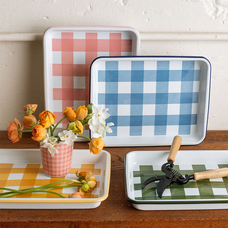 Crow Canyon Max Humphrey x CCH Gingham Small Rectangle Tray