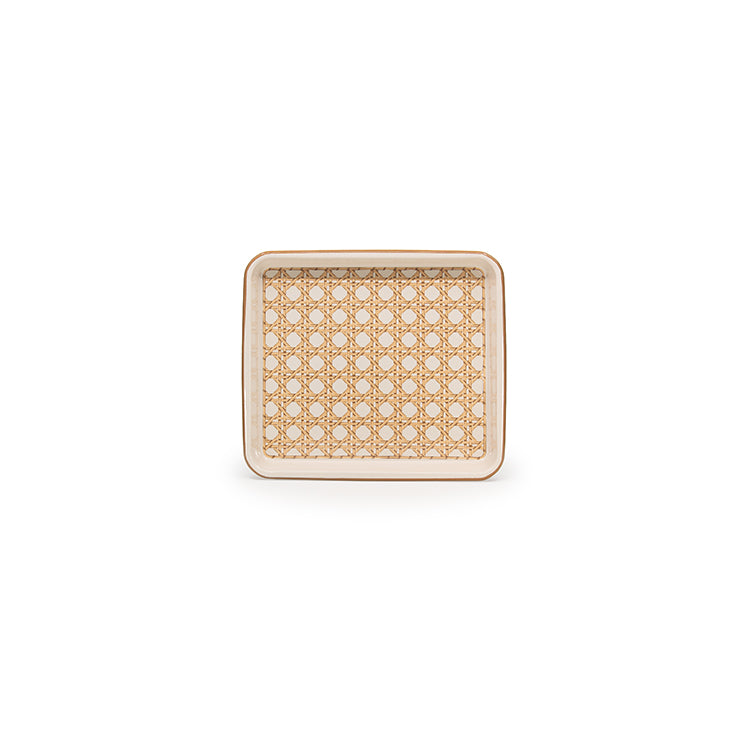 Crow Canyon Domino x CCH Wicker Medium Rectangle Tray