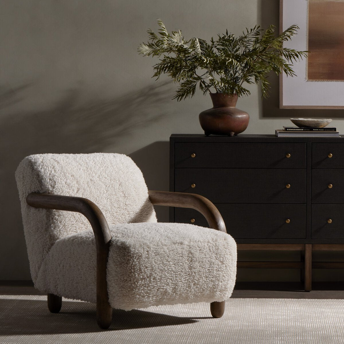 Four Hands Aniston Accent Chair, andes natural