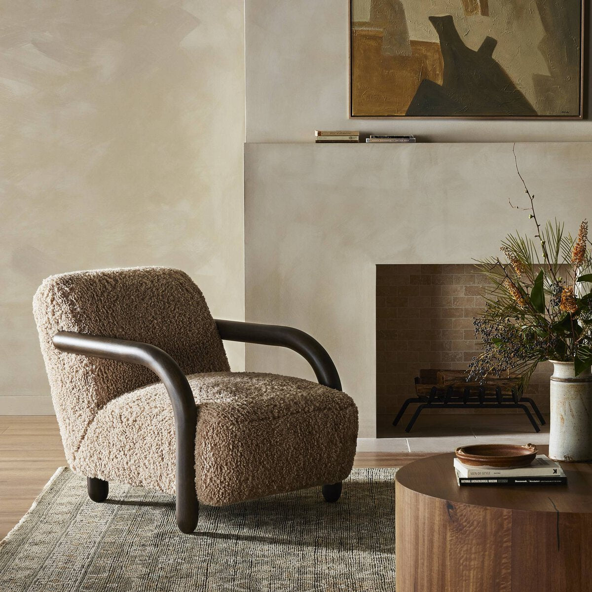 Four Hands Aniston Accent Chair, andes toast