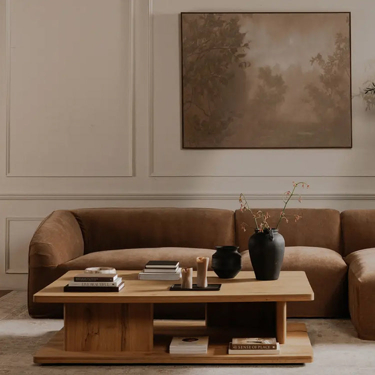 Large Malaga Coffee Table, Rustic Oak