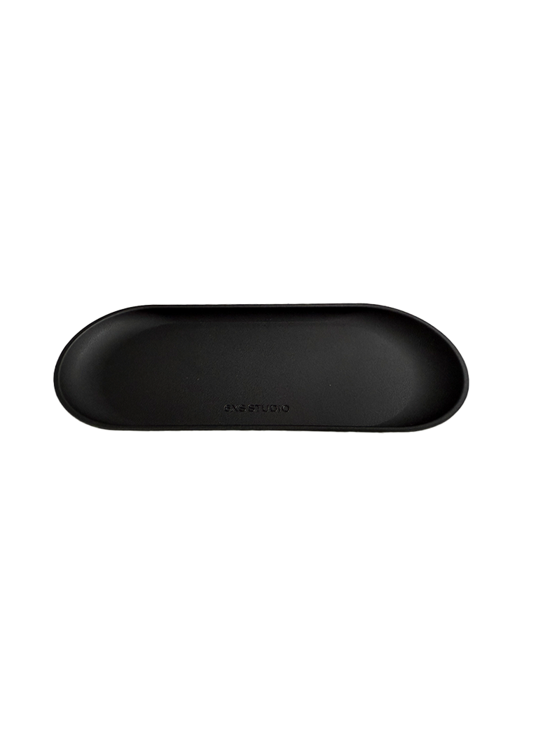 6XS Studio Round Tray (S), Black