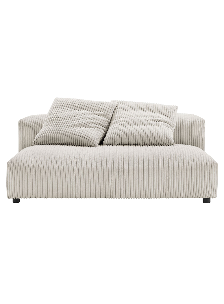 Aric Armless Sofa,almond