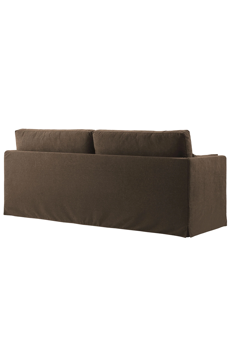 Leisure 85" Fabric Sofa,Cocoa