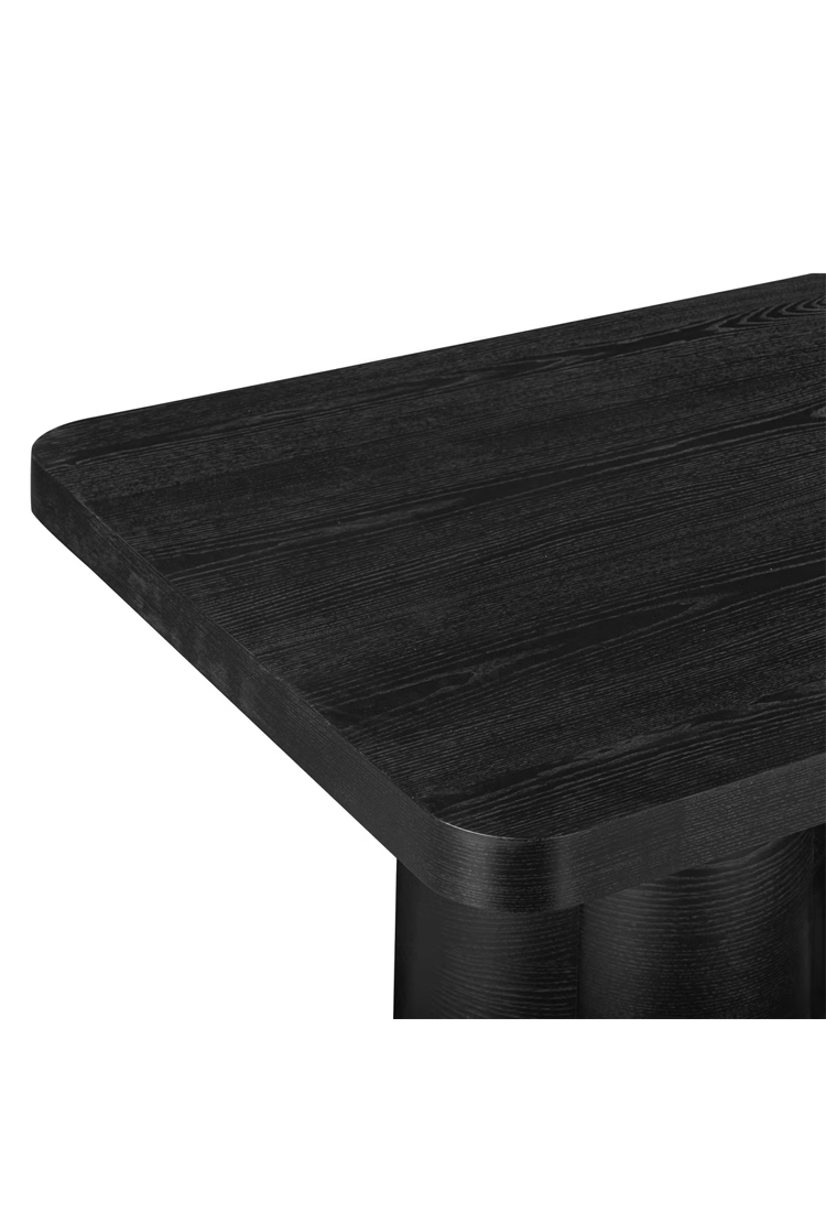 Nookara Ash Dining Table,Black