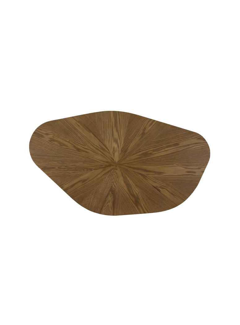 Fiorael Geometric Low Coffee Table,Brown Ash