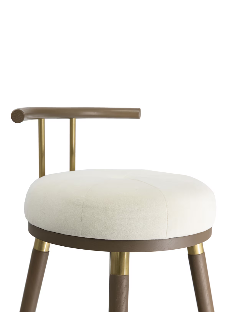 Tinker Velvet Counter stool,cream