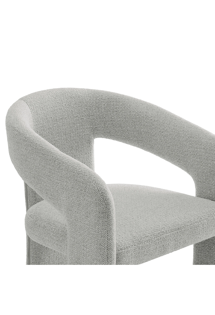 Elyssia Fabric Dining Chair,Dove Gray