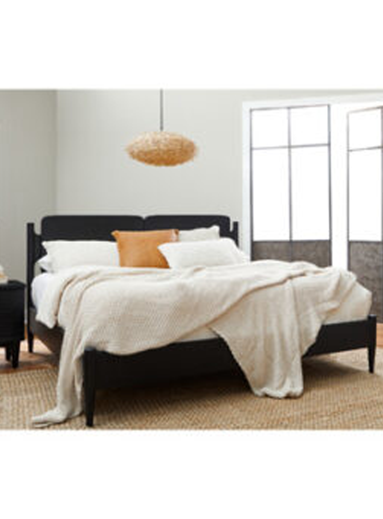 Manor Queen Bed, charcoal