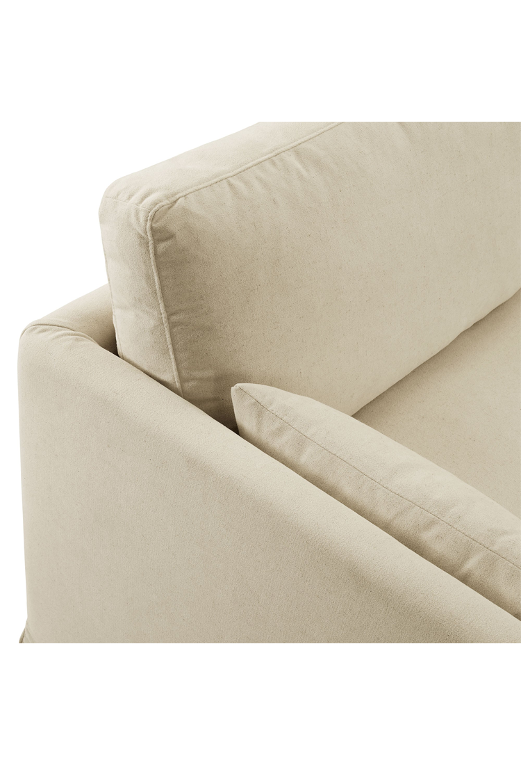 Leisure 85" Fabric Sofa,Linen