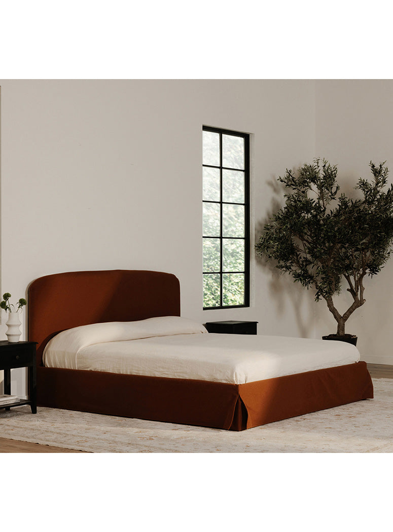 Snooze Queen Storage Bed,rust