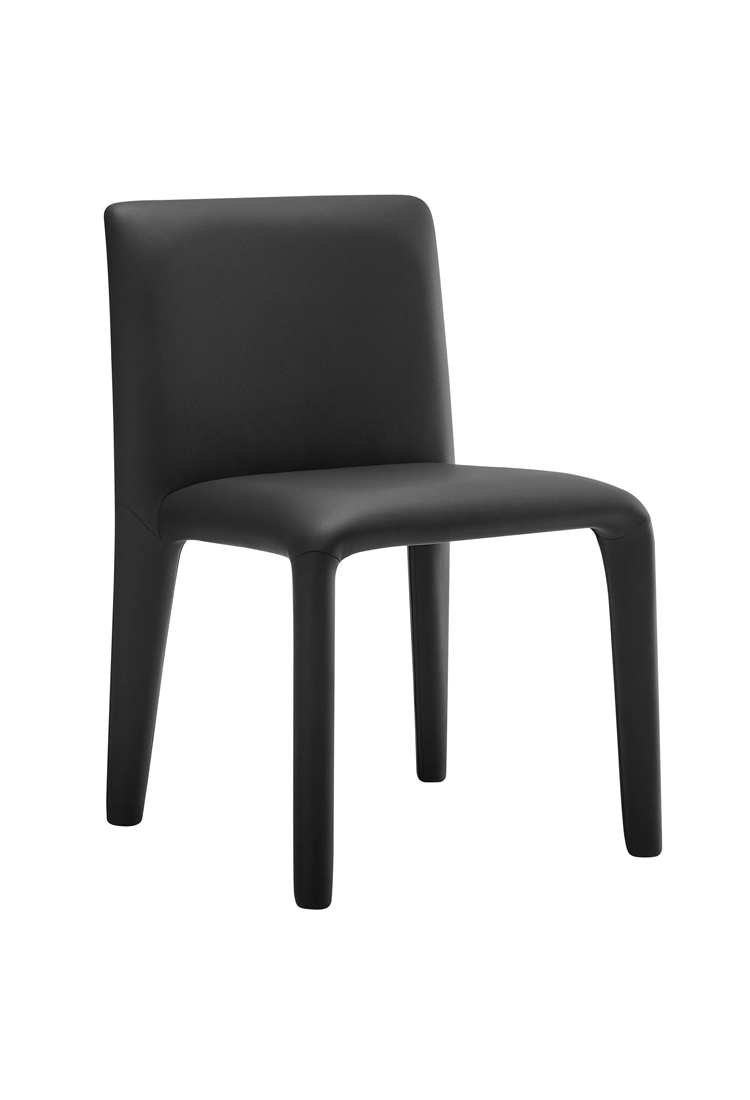 Noviara Vegan Leather Dining Chair,Black