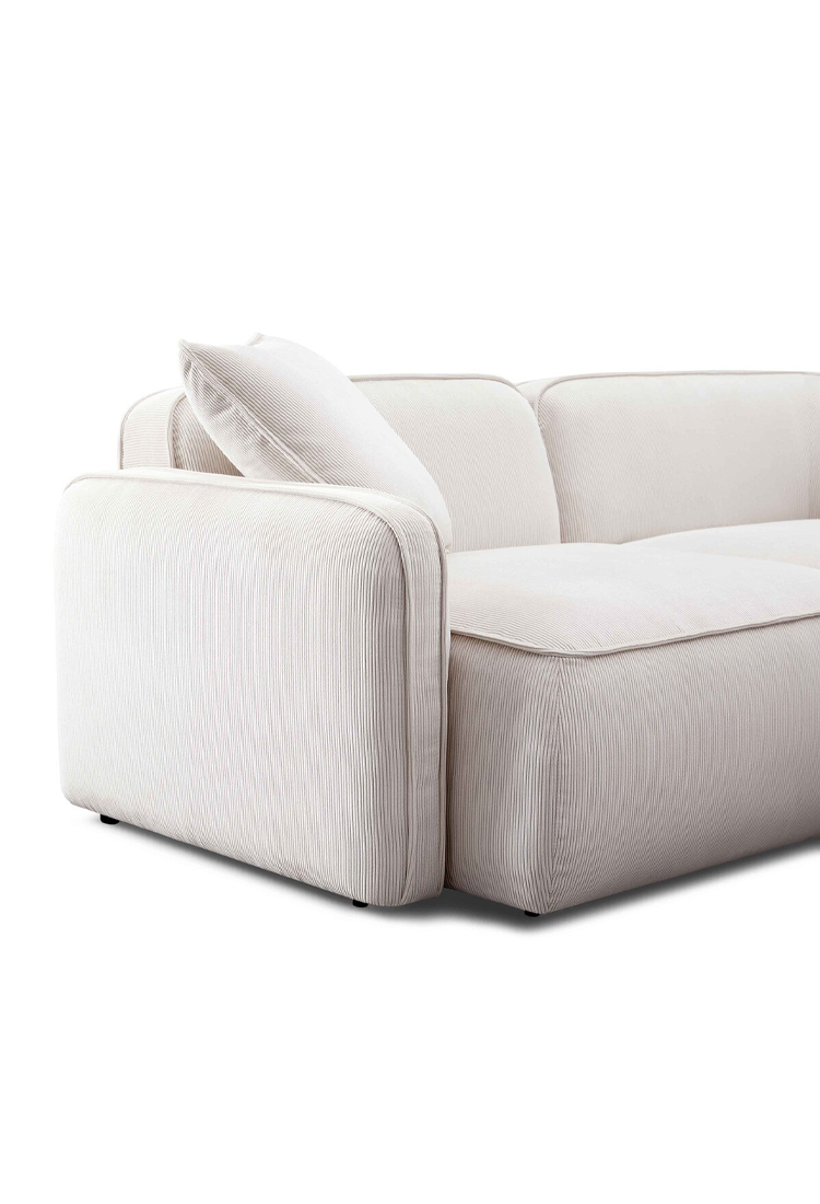 Syntara Velvet sofa,White Sand